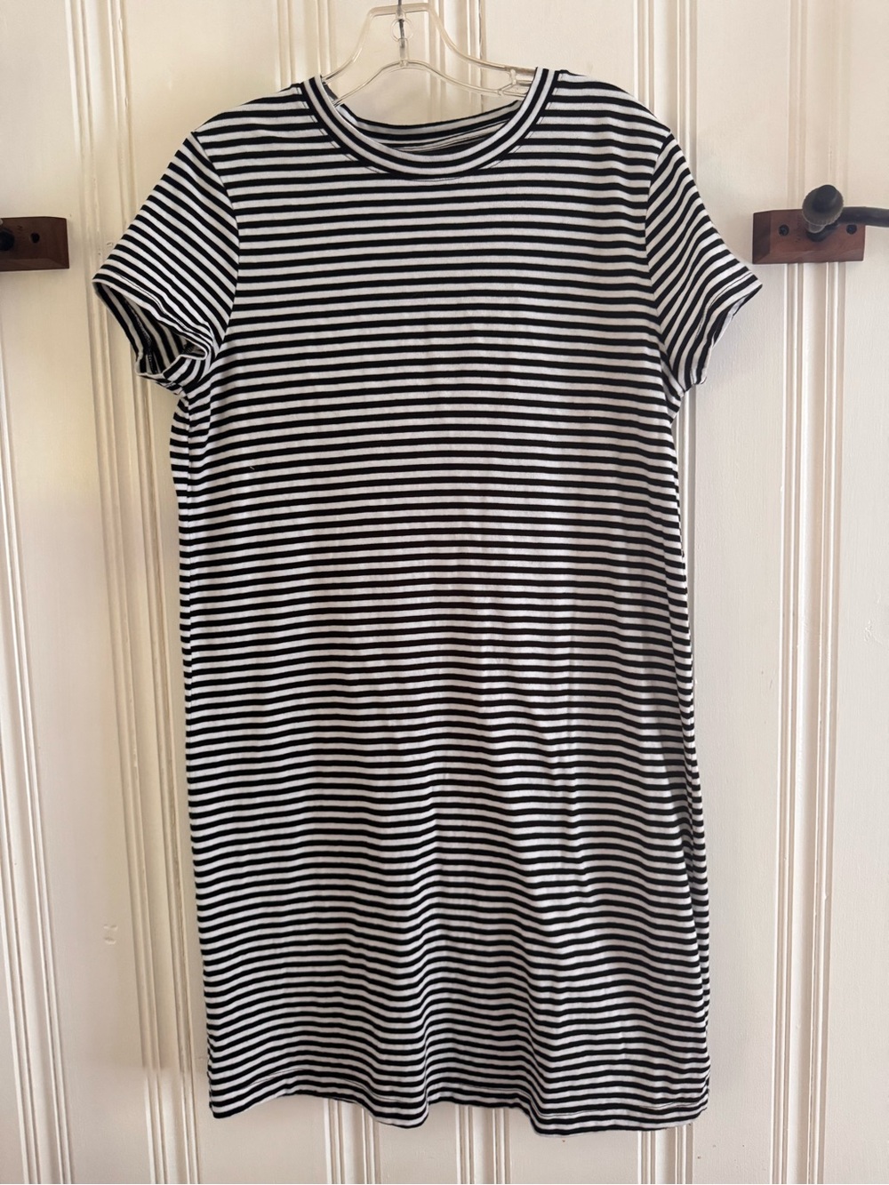Time and Tru Black and White Striped Tee Dress for Kids